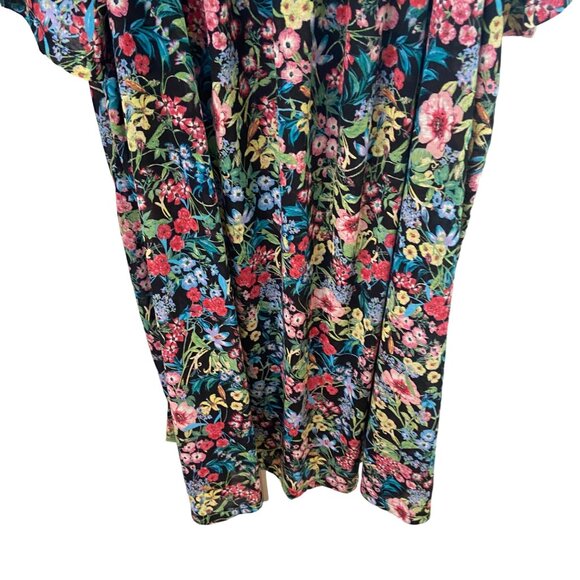 H & M Women's Floral Thin Shift Dress Swim Cover Up Size XL New with Tags - Picture 4 of 7